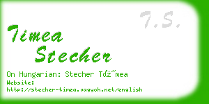 timea stecher business card